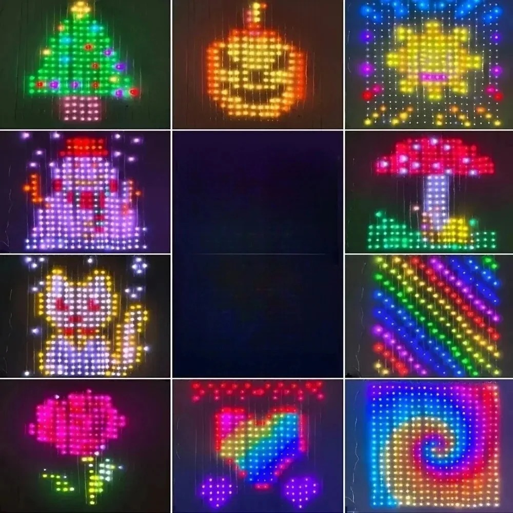 LED Pixel Curtain Lights Bluet - огляд і ціна Lighting Christmas Decor