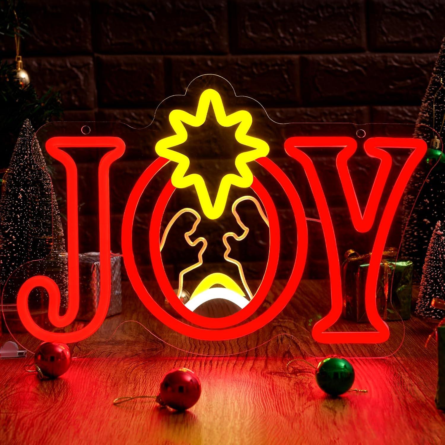 Joy Nativity Scene Neon Sign U - огляд і ціна Lighting Christmas Decor