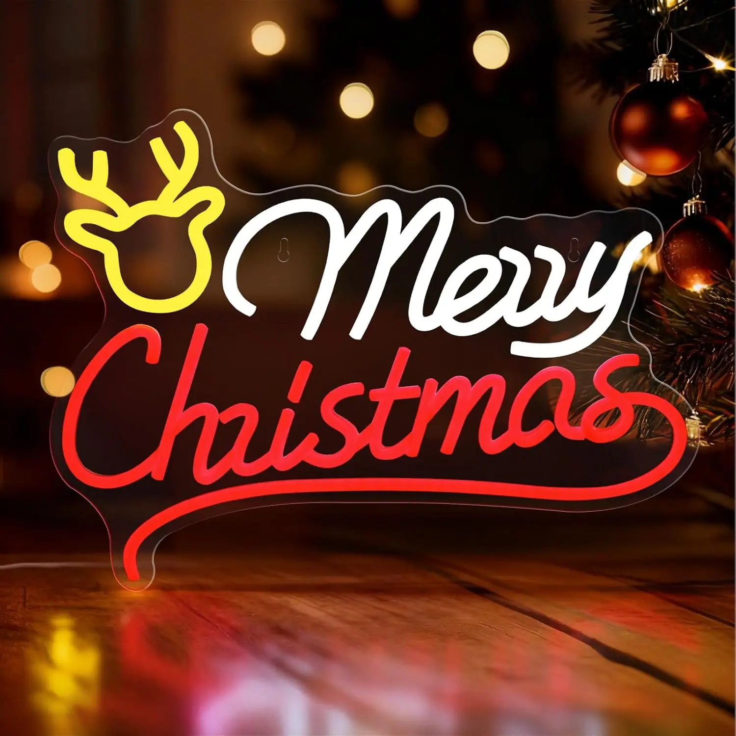 Merry Christmas Reindeer Neon  - огляд і ціна Lighting Christmas Decor