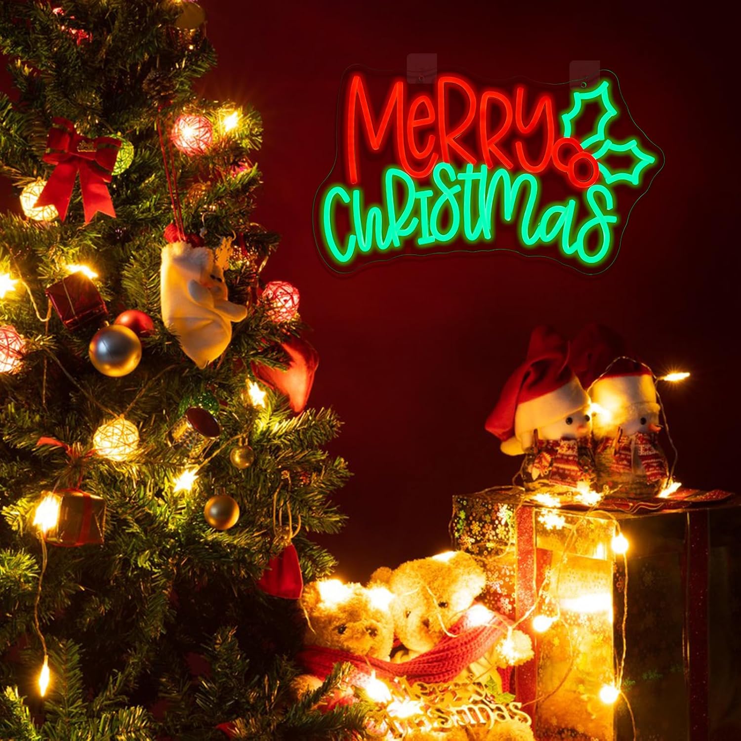 Merry Christmas Neon Sign LED  - огляд і ціна Lighting Christmas Decor
